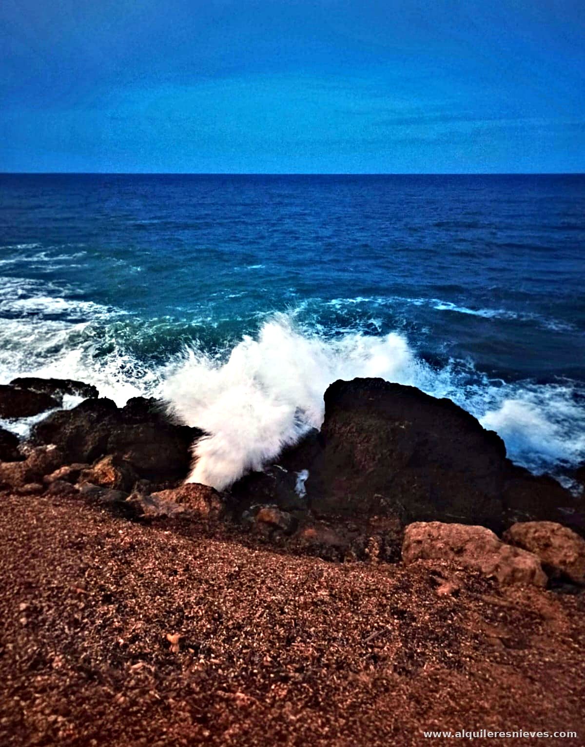 Costa de Oropesa del Mar al anochecer